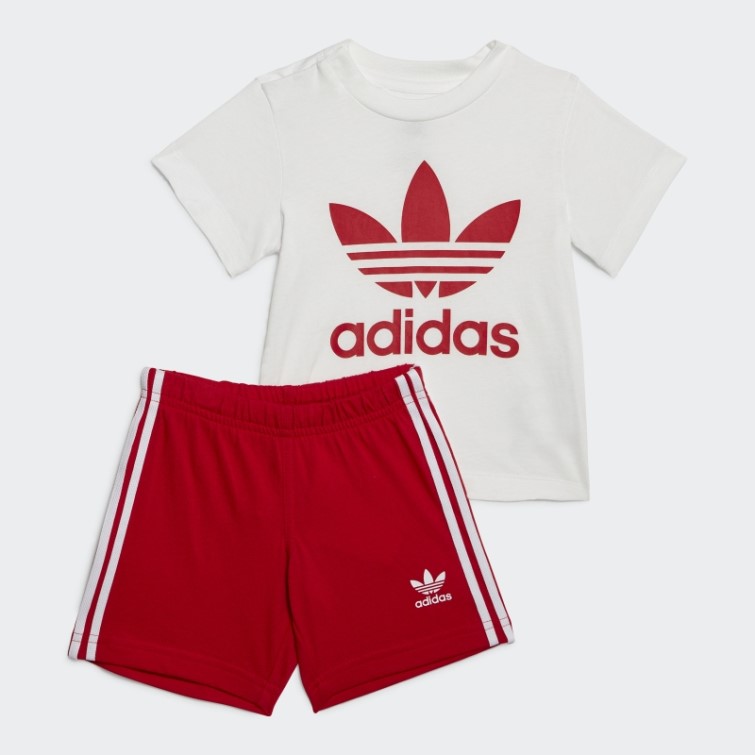 Adidas Trèfle Short Tee Set écarlate