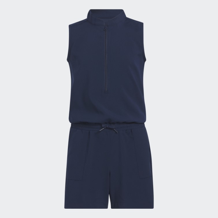 Barboteuse à Demi-zip Adidas Bleu Marine