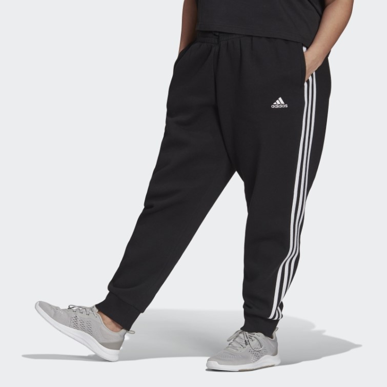 Pantalon En Molleton à 3 Bandes Essentials (grande Taille) Noir Adidas