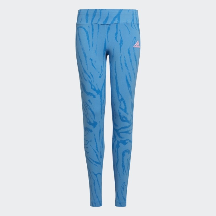 Future Icons Collants Hybrides En Coton à Imprimé Animal Adidas Bleu