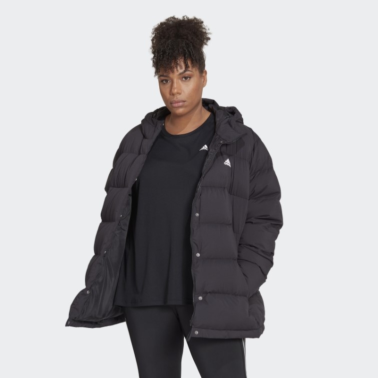 Doudoune à Capuche Adidas Helionic Noire (grande Taille)