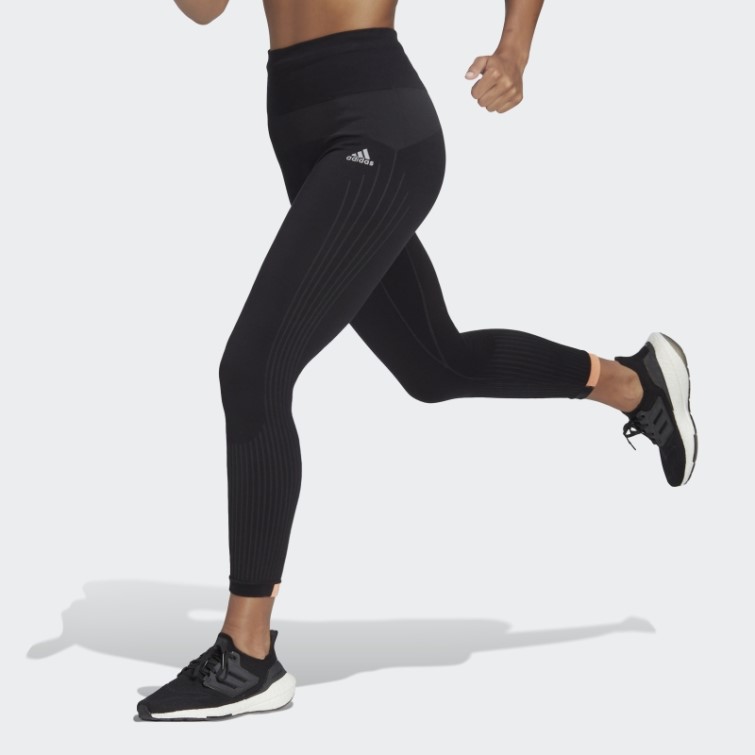 Legging Long De Course D'hiver Aeroknit Adidas Noir