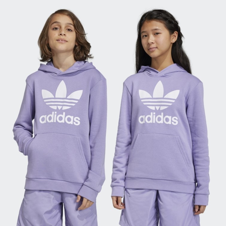 Sweat à Capuche Trèfle Adidas Lilas