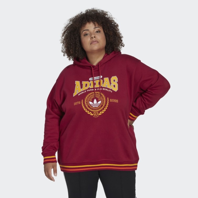 Sweat à Capuche Adidas Originals Class Of 72 Bordeaux Chaud (taille Plus)