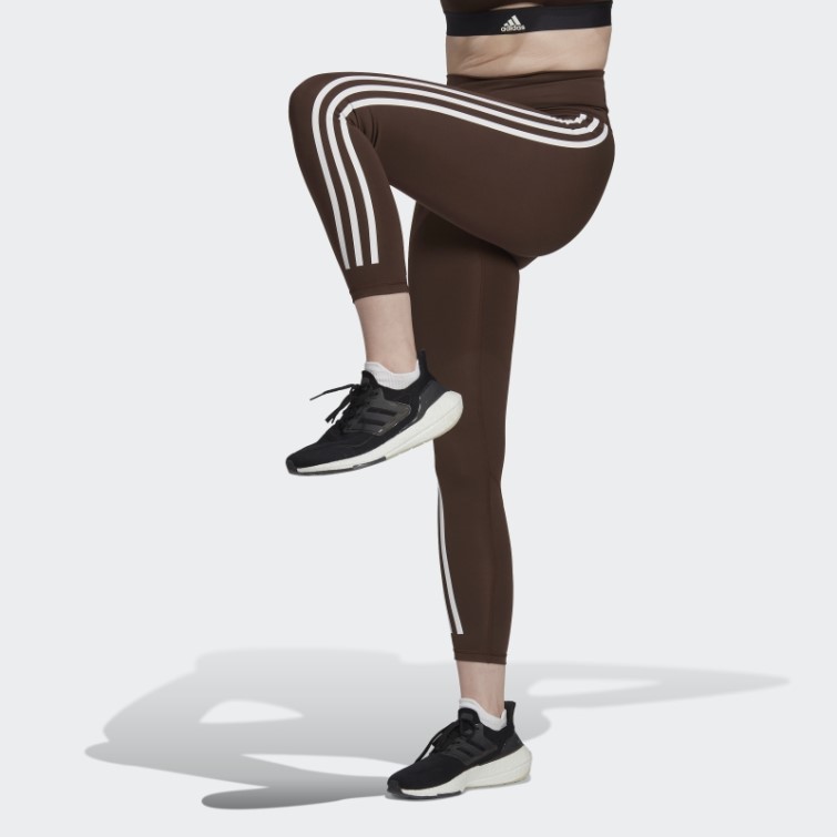 Collant Optime Trainicons 7/8 Marron Adidas