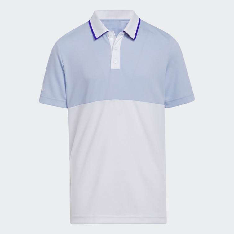 Polo Adidas Bleu Colorblock Heat.rdy Aube