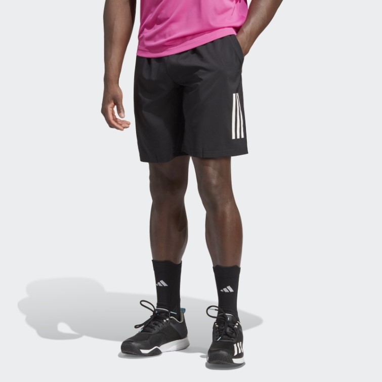 Short De Tennis Adidas Club 3-stripes Noir Chaud