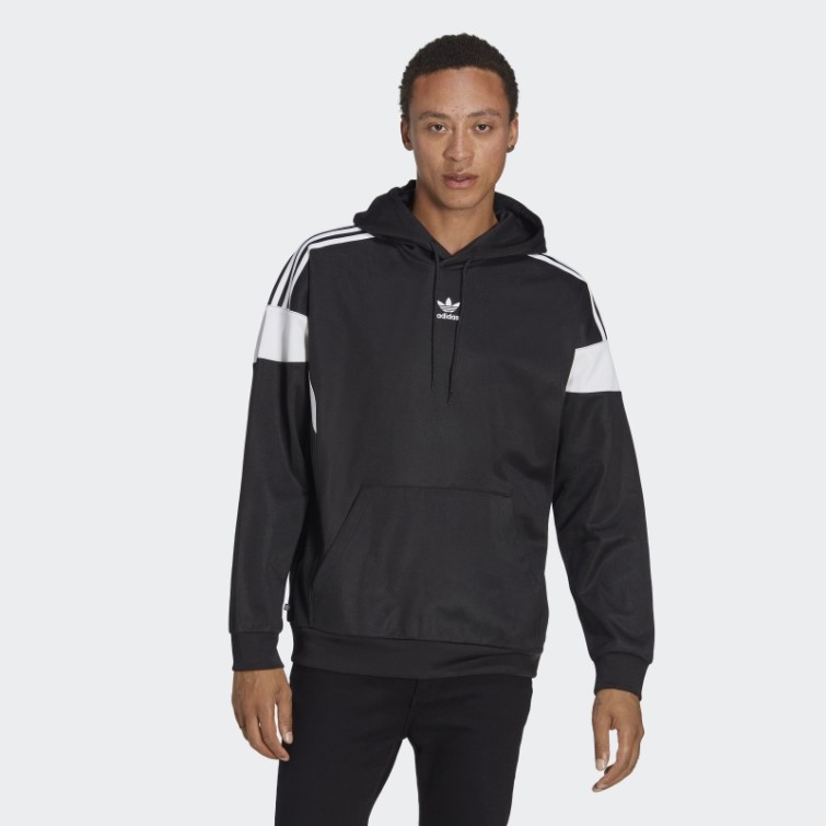 Sweat à Capuche Adidas Adicolor Classics Cut Line Noir