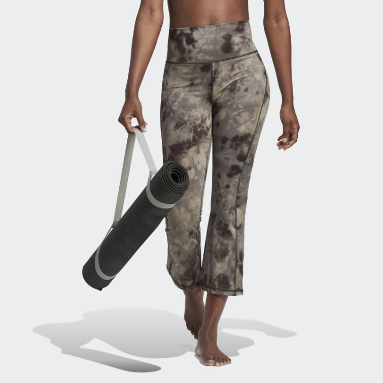 Legging évasé 7/8 En Aluminium Adidas Yoga Studio Earth