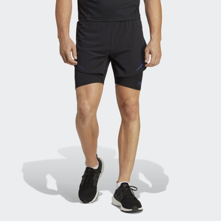 Short D'entrainement Heat.rdy Hiit 2-en-1 Adidas Noir