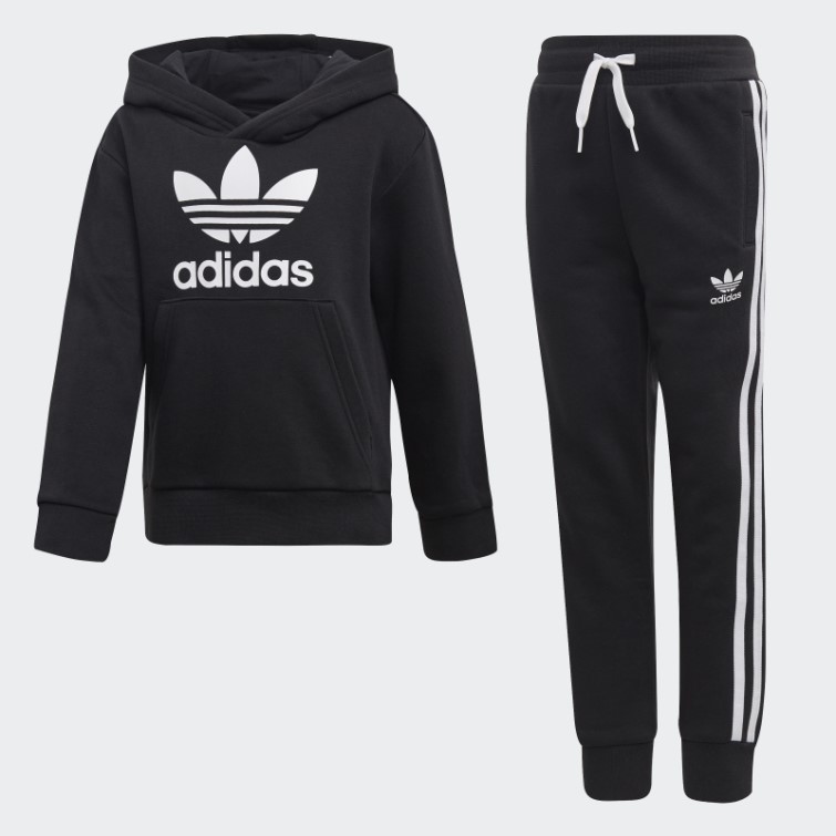 Ensemble Sweat à Capuche Adidas Trèfle Noir