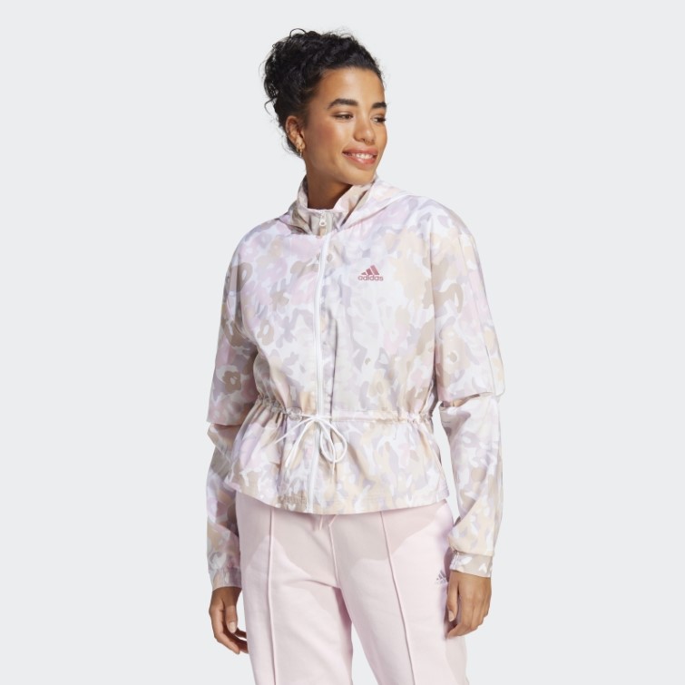 Coupe-vent Graphique Adidas Blanc