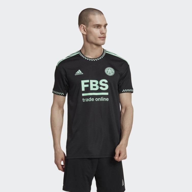Maillot Extérieur Leicester City Fc 22/23 Noir Adidas