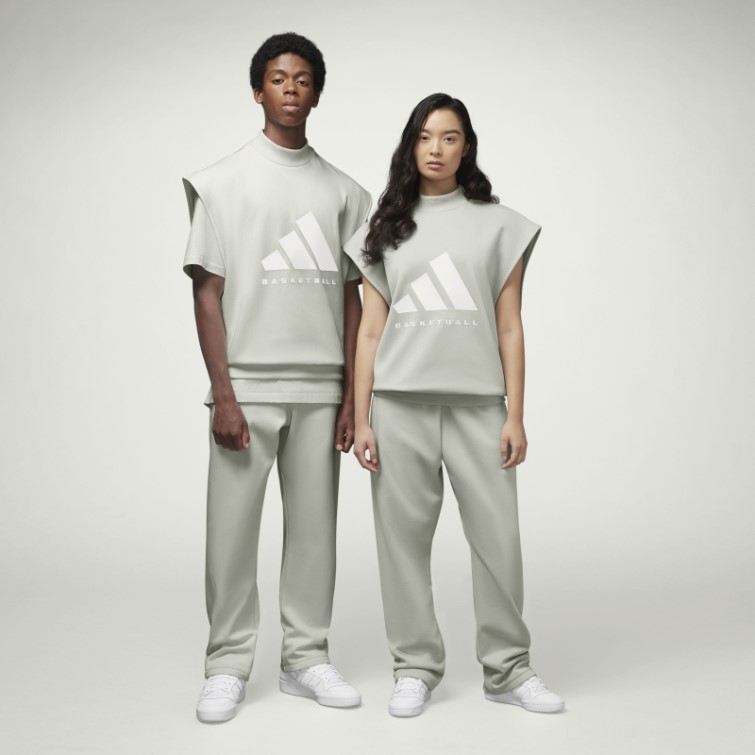 Adidas Basketball Sweat Sans Manches Mode Vert