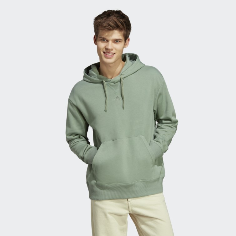 Adidas All Szn French Terry Sweat à Capuche Argent Vert
