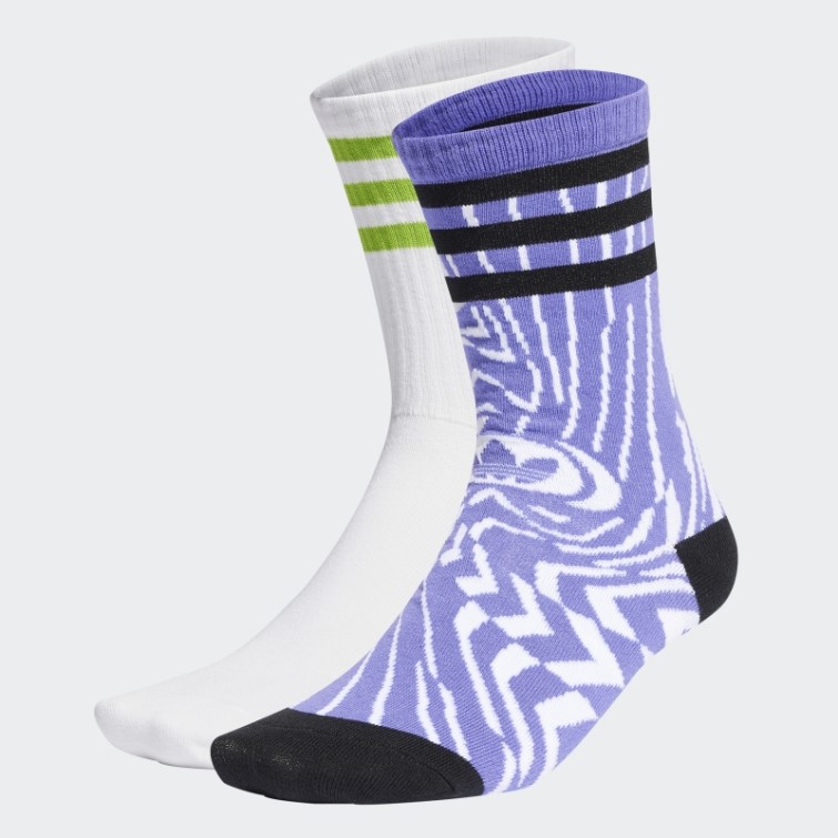 Adidas Rekive Mid Crew Chaussettes 2 Paires Blanc Chaud