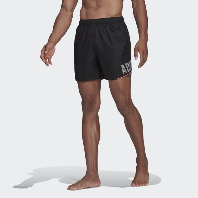 Short De Bain Wording Noir Adidas