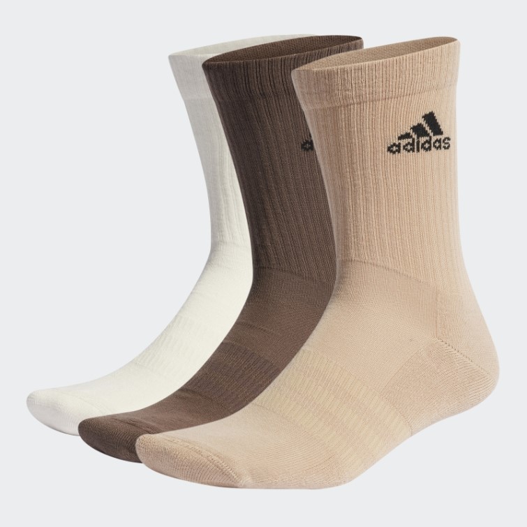 Adidas Chaussettes Mi-mollet Matelassées 3 Paires Beige