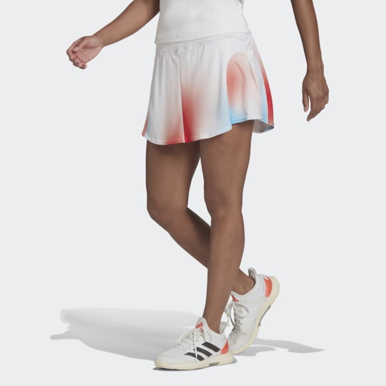 Melbourne Tennis Imprimé Match Jupe Adidas Blanc