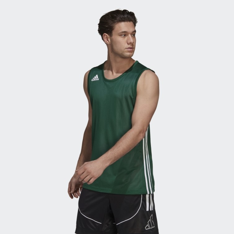 3g Speed Maillot Réversible Adidas Vert Foncé