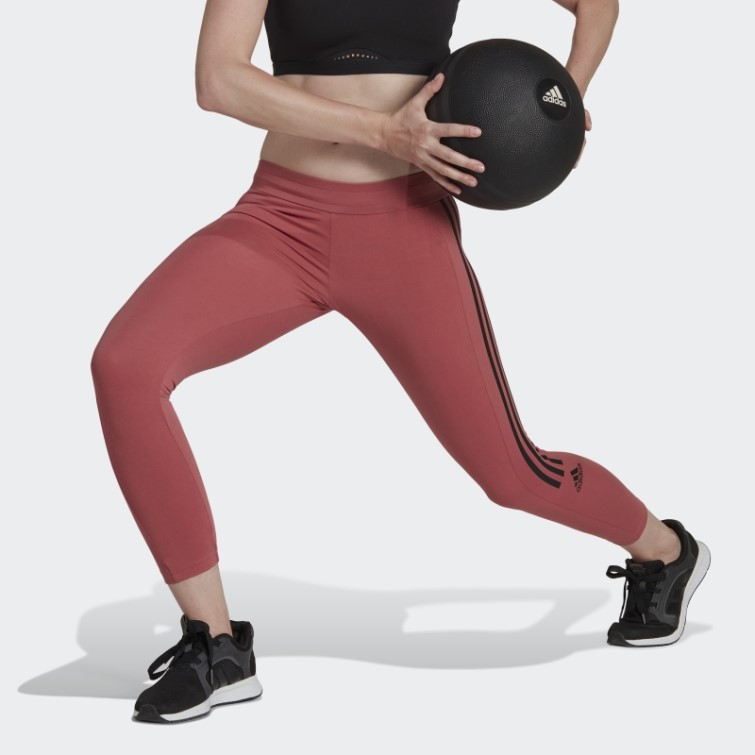 Aeroready Conçu Pour Déplacer Legging 7/8 Au Toucher Coton Rouge Adidas