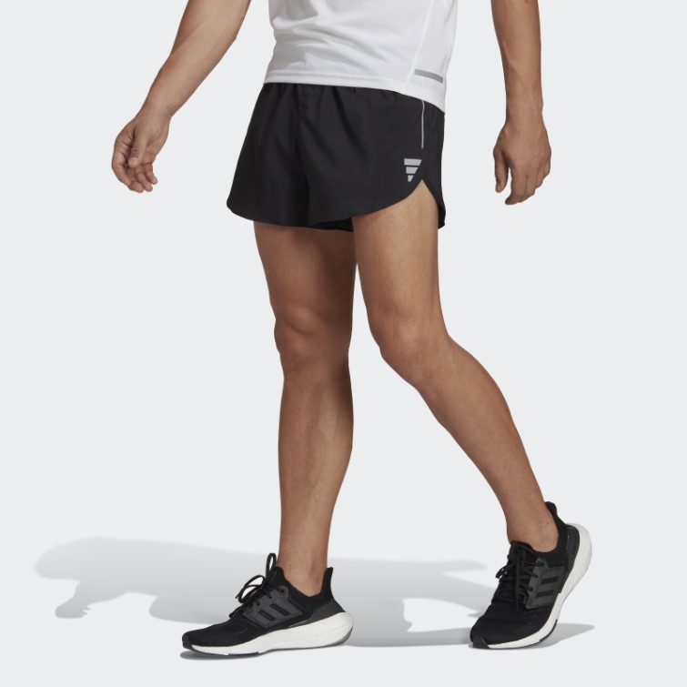 Short Noir Adidas Own The Run Split Mode