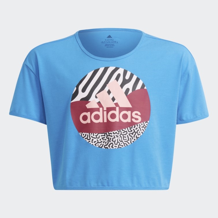 Adidas Aeroready Power Training T-shirt Court Logo Bleu