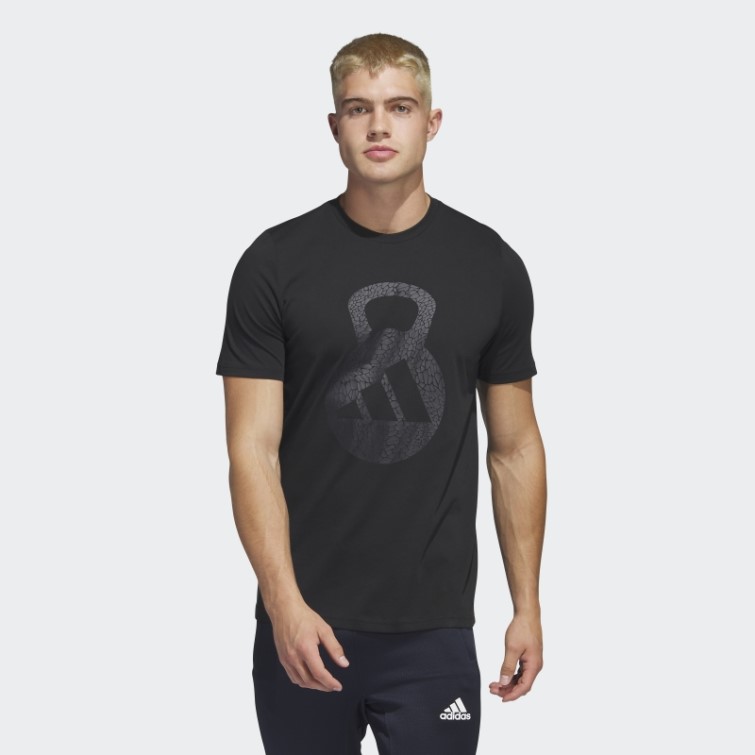 Adidas Aeroready Training Logo Graphique Manches Courtes Tee Noir