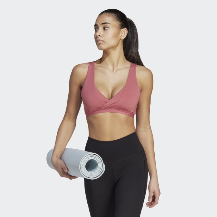 Soutien-gorge D'allaitement à Maintien Léger Adidas Yoga Essentials Studio Rose