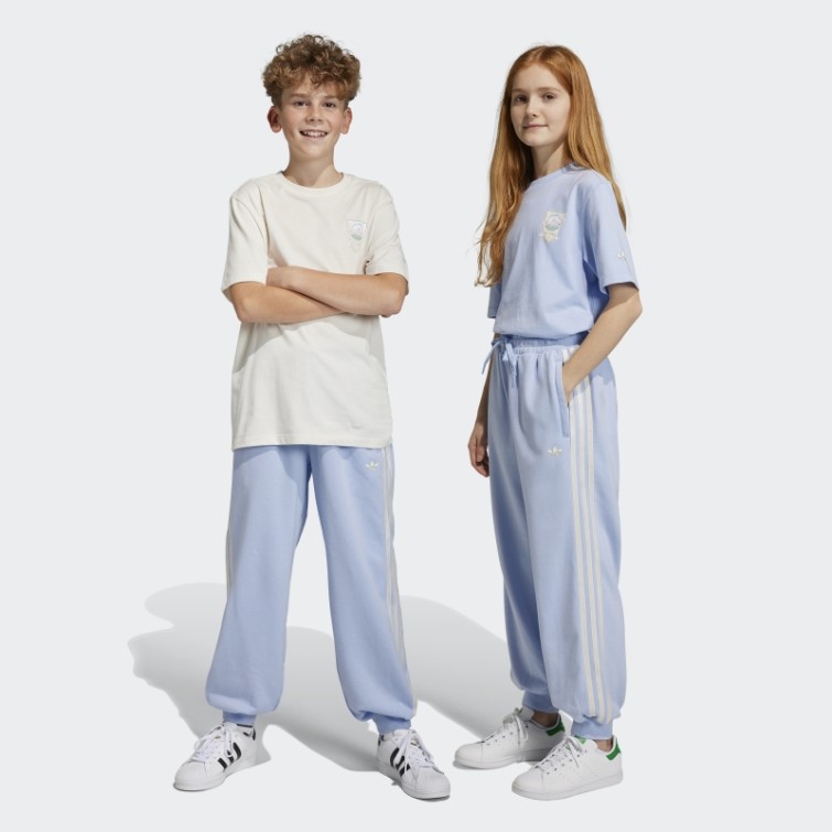 Adidas Pantalon De Survêtement Imprimé Graphique Bleu Aube