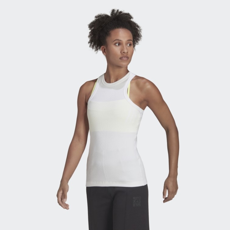 Adidas X Karlie Kloss Débardeur Côtelé Blanc Fashion