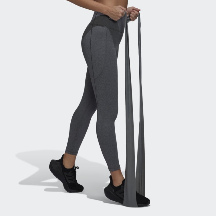 Legging Adidas Yoga Studio 7/8 Gris Foncé Chiné Chaud