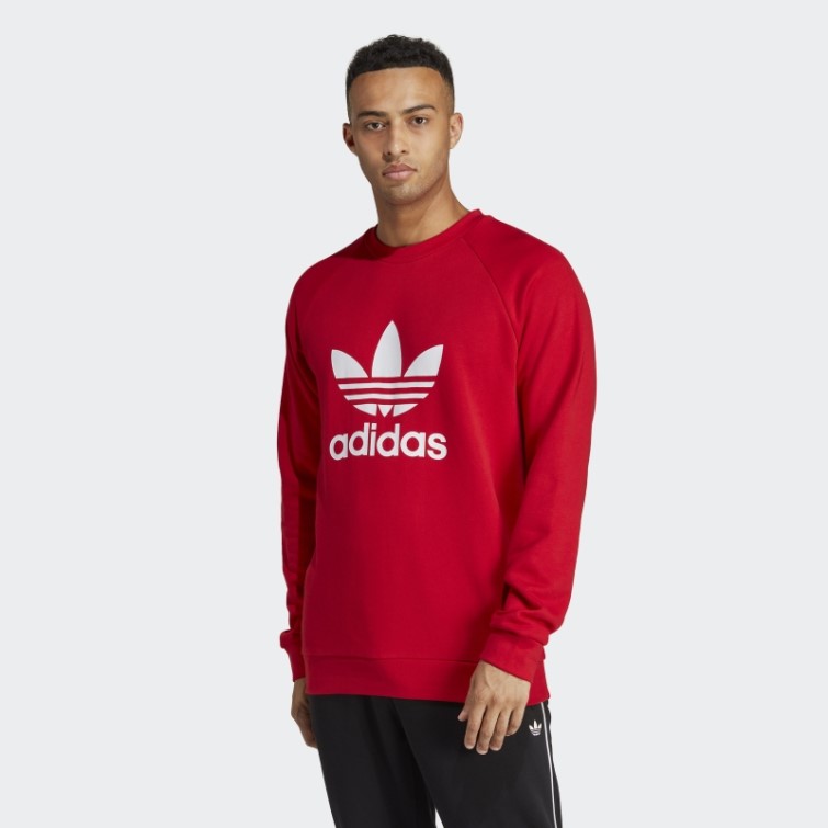 Sweat Adidas Scarlet Adicolor Classics Trèfle Ras Du Cou