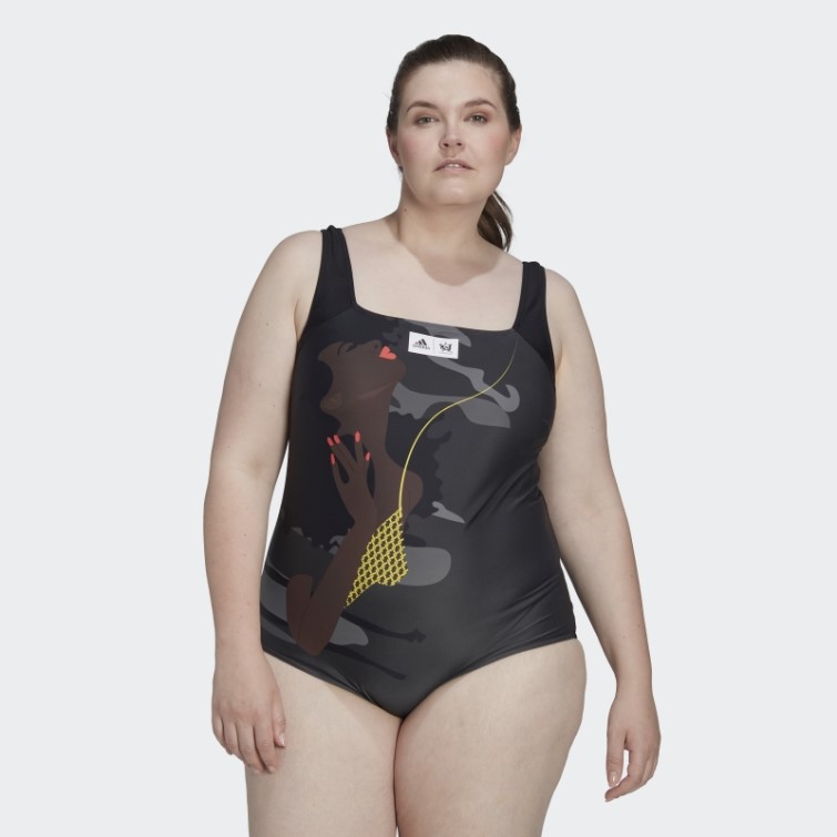Thebe Magugu Maillot De Bain (grande Taille) Carbone Adidas