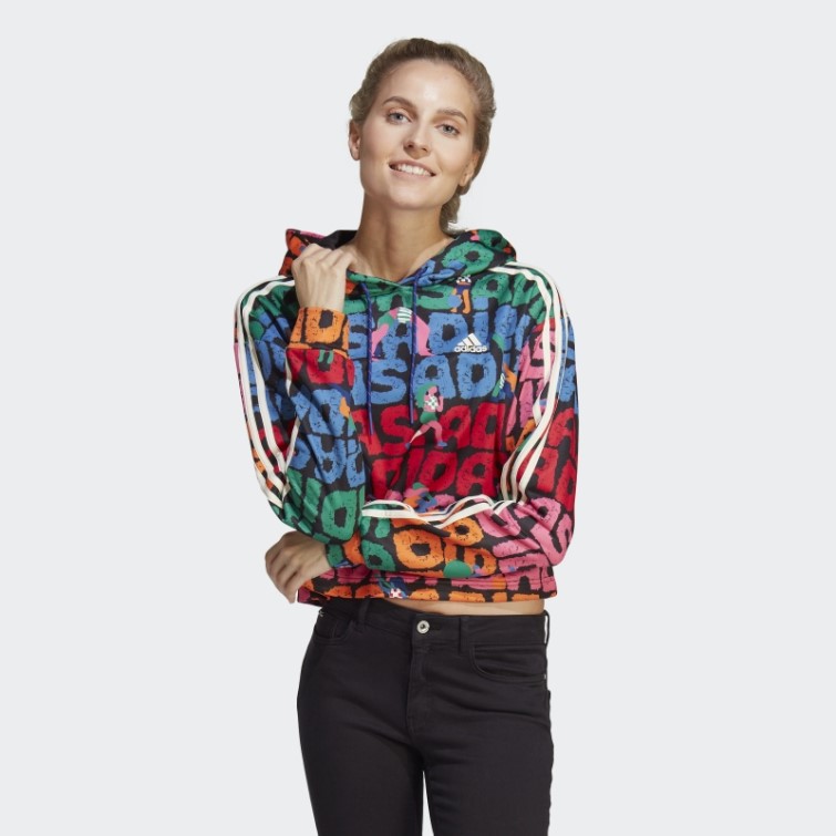 Adidas Farm Rio 3-stripes Sweat à Capuche Noir
