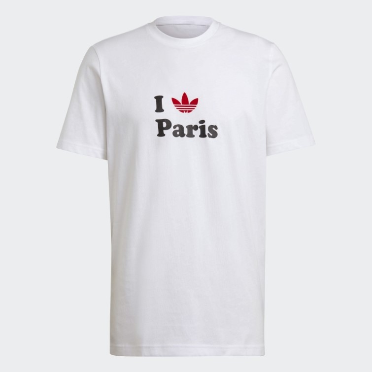 Tee Shirt Paris Trèfle Blanc Adidas