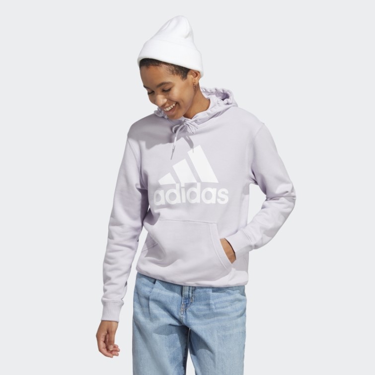 Sweat à Capuche Classique En Molleton à Gros Logo Silver Dawn Essentials Adidas