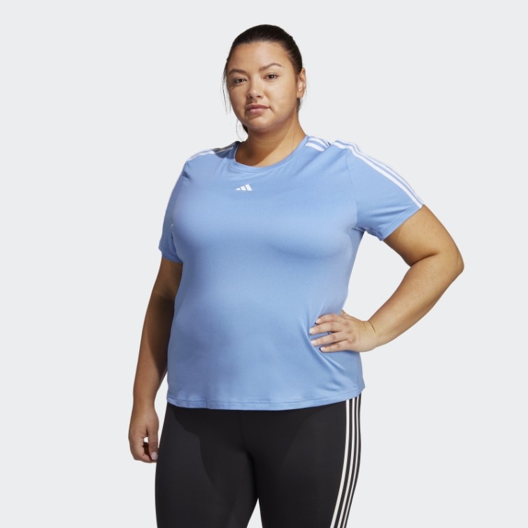 Adidas Aeroready Train Essentials 3-stripes T-shirt (grande Taille) Bleu