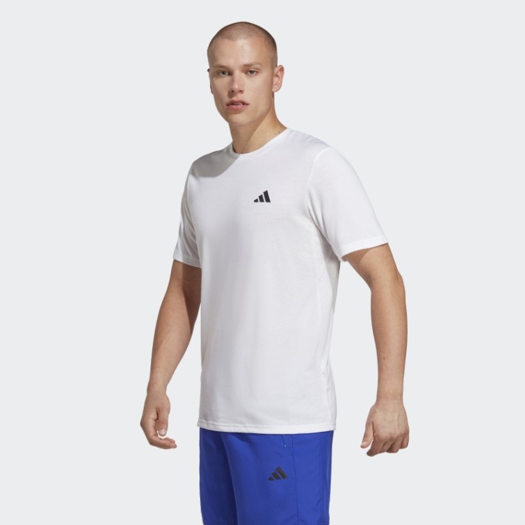 Adidas T-shirt D'entraînement Confort Blanc Train Essentials