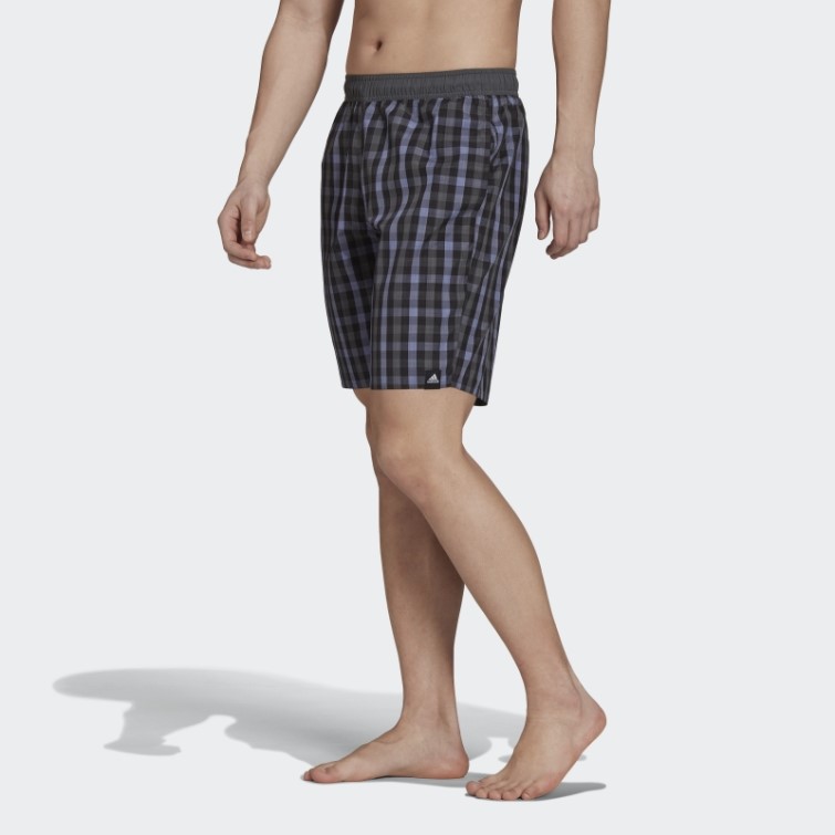 Adidas Short De Bain Classique à Carreaux Noir