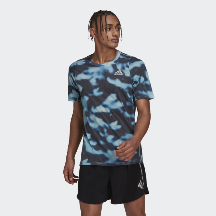 T-shirt Imprimé Adidas Run Icon 3-bar Multicolore