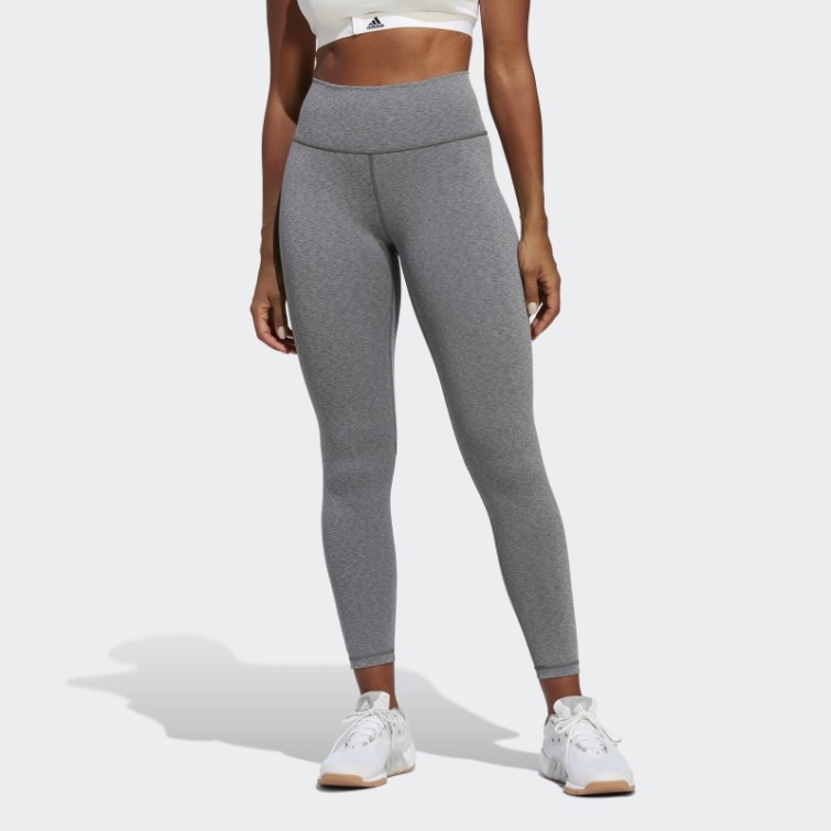 Legging D'entraînement Optime Chiné Gris Foncé Adidas
