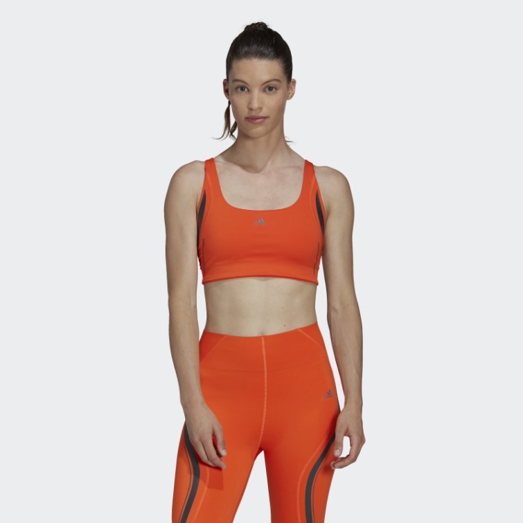 Soutien-gorge De Sport à Maintien Moyen Adidas Powerimpact Luxe Orange