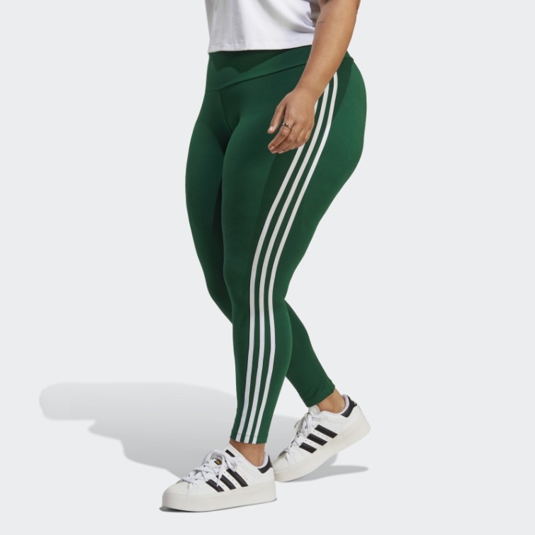 Adidas Legging Adicolor Classics 3 Bandes Vert Foncé (grande Taille)