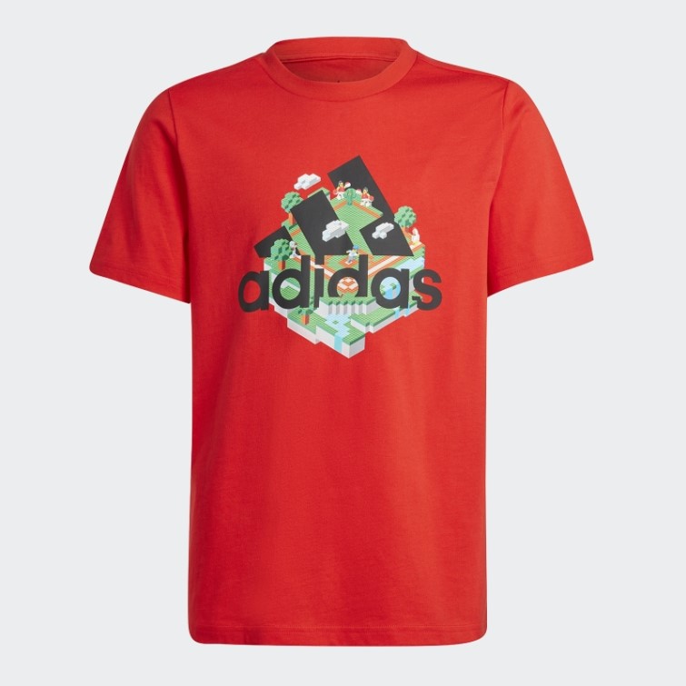 T-shirt Graphique Adidas X Lego Rouge Chaud