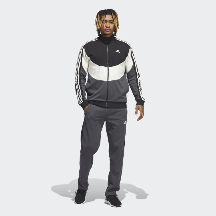 Adidas Survetement Color Block Gris
