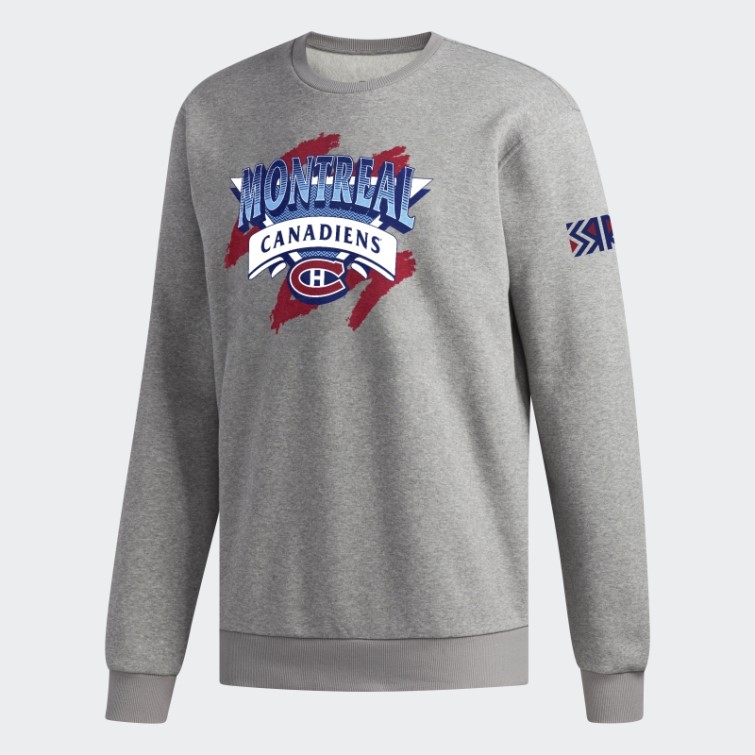 Adidas Chandail Canadien Vintage Crew Gris Moyen