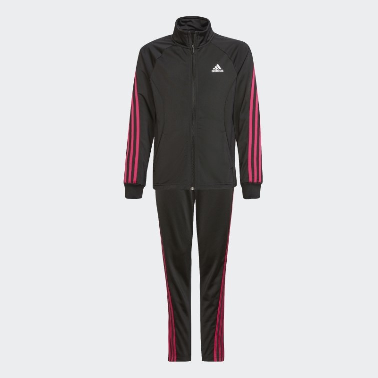Survetement Team Polyester Regular 3 Bandes Noir Adidas