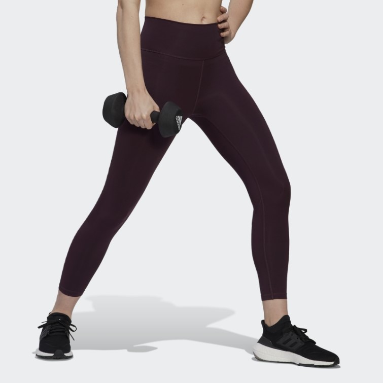Adidas Legging Optime Training 7/8 Bordeaux