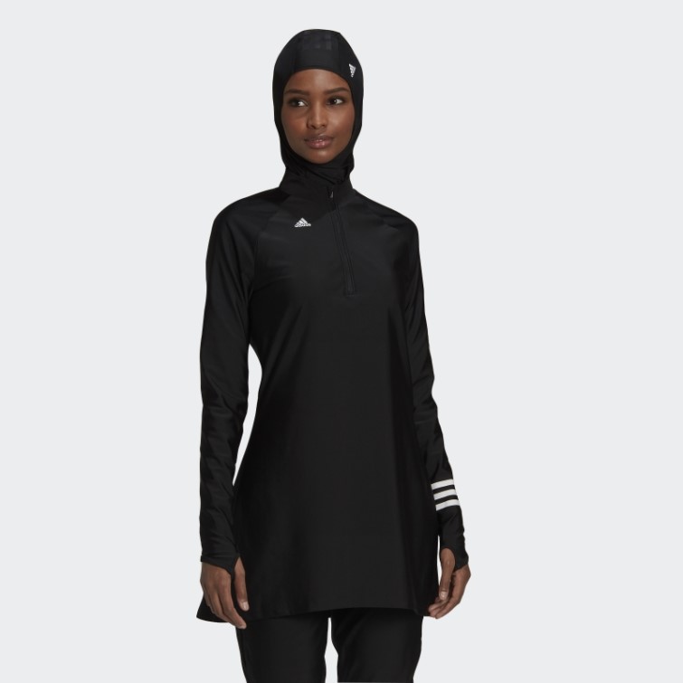 Adidas Haut De Maillot De Bain Manches Longues Noir